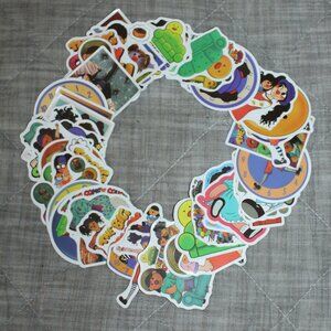 Lot of 50 Glossy The Big Comfy Couch Stickers